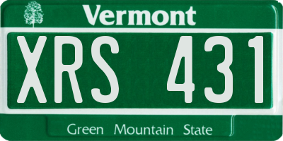 VT license plate XRS431