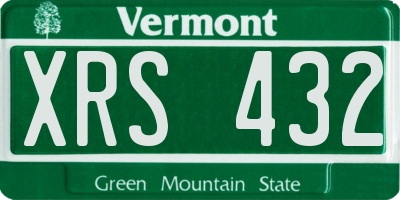 VT license plate XRS432