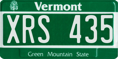 VT license plate XRS435