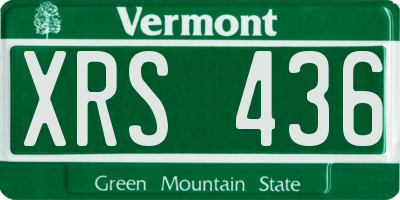 VT license plate XRS436