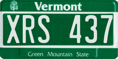VT license plate XRS437