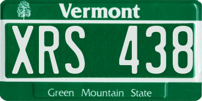 VT license plate XRS438