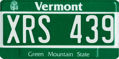 VT license plate XRS439