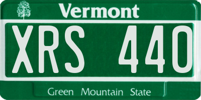 VT license plate XRS440