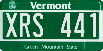 VT license plate XRS441