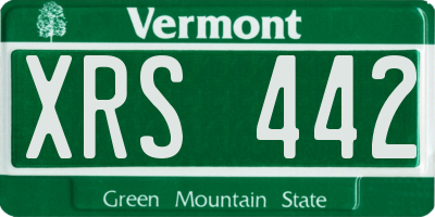 VT license plate XRS442