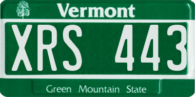 VT license plate XRS443
