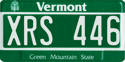 VT license plate XRS446