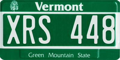 VT license plate XRS448