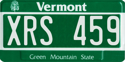 VT license plate XRS459