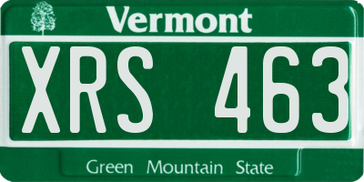 VT license plate XRS463