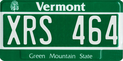 VT license plate XRS464