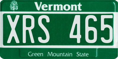 VT license plate XRS465