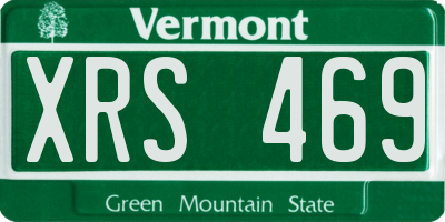 VT license plate XRS469