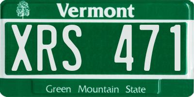 VT license plate XRS471