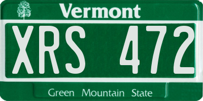 VT license plate XRS472