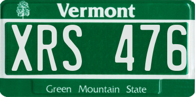 VT license plate XRS476