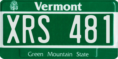VT license plate XRS481