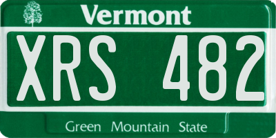 VT license plate XRS482