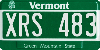 VT license plate XRS483