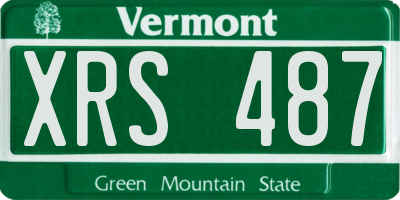VT license plate XRS487