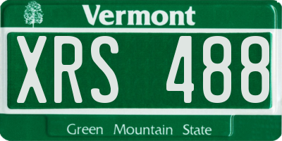 VT license plate XRS488
