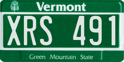 VT license plate XRS491