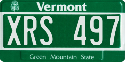 VT license plate XRS497