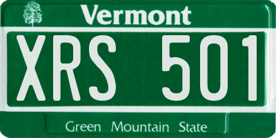 VT license plate XRS501