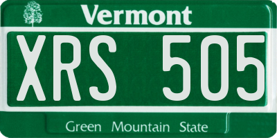 VT license plate XRS505