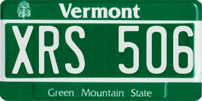 VT license plate XRS506