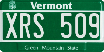 VT license plate XRS509