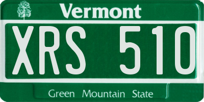 VT license plate XRS510