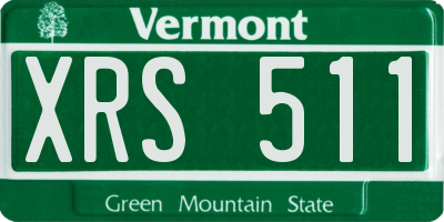 VT license plate XRS511