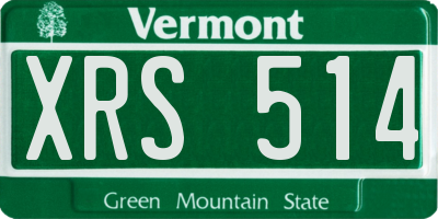 VT license plate XRS514