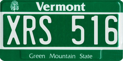 VT license plate XRS516