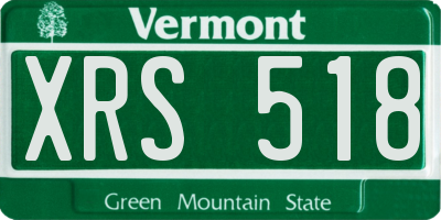 VT license plate XRS518