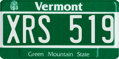 VT license plate XRS519