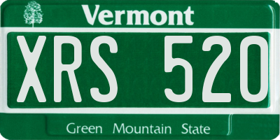 VT license plate XRS520
