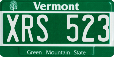 VT license plate XRS523