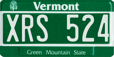 VT license plate XRS524