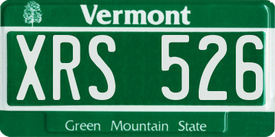 VT license plate XRS526