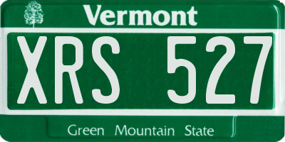 VT license plate XRS527