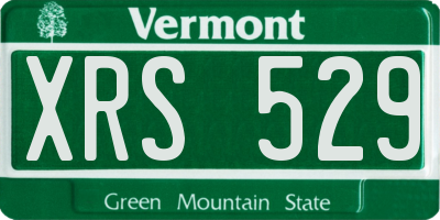 VT license plate XRS529