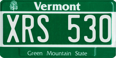 VT license plate XRS530