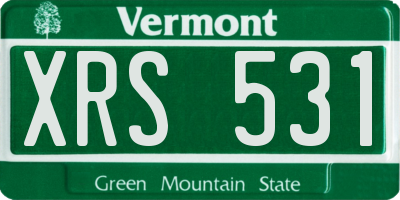 VT license plate XRS531