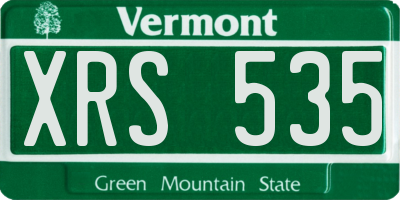 VT license plate XRS535