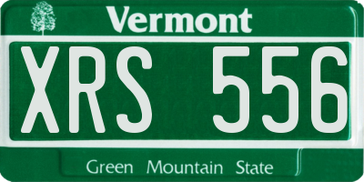 VT license plate XRS556