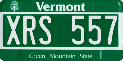 VT license plate XRS557
