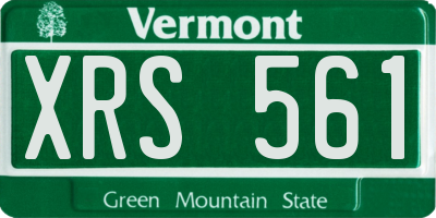 VT license plate XRS561